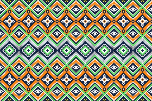 Seamless geometric ethnic asian oriental and tradition pattern design for texture and background. Silk and fabric pattern decoration for carpet, clothing, wrapping and wallpaper