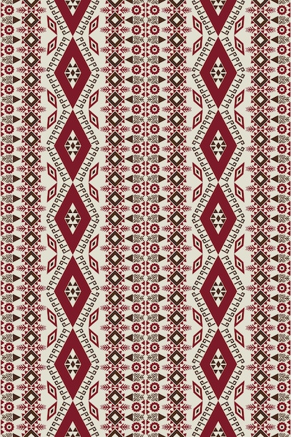 Seamless geometric ethnic asian oriental and tradition pattern design for texture and background. Silk and fabric pattern decoration for carpet, clothing, wrapping and wallpaper