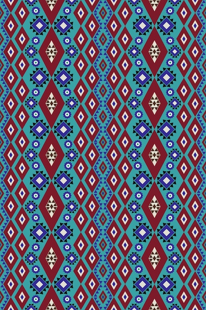 Seamless geometric ethnic asian oriental and tradition pattern design for texture and background. Silk and fabric pattern decoration for carpet, clothing, wrapping and wallpaper