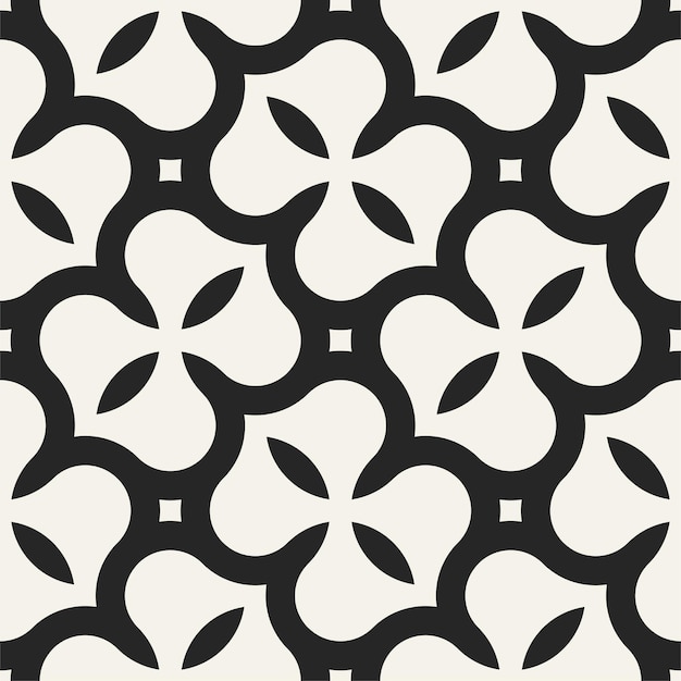 Seamless geometric modern pattern with creative shapes Endless monochrome background Grid texture