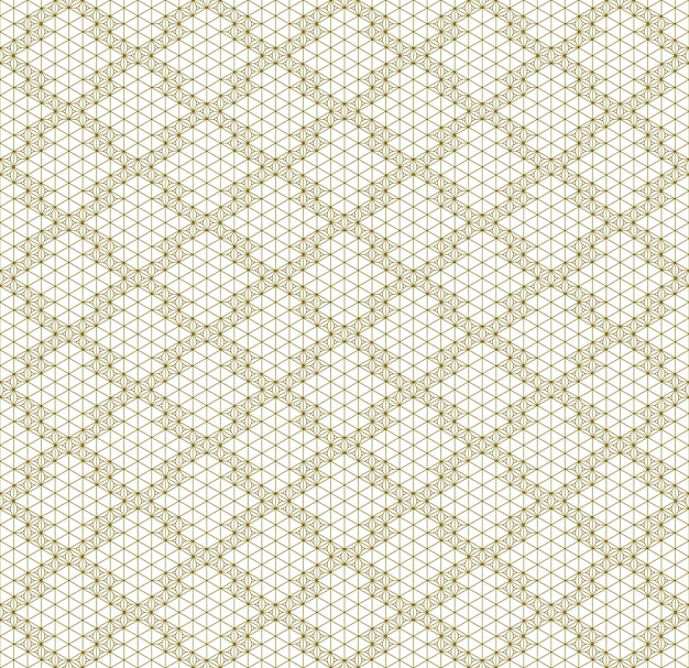 Seamless geometric pattern based on japanese style KumikoGold lines