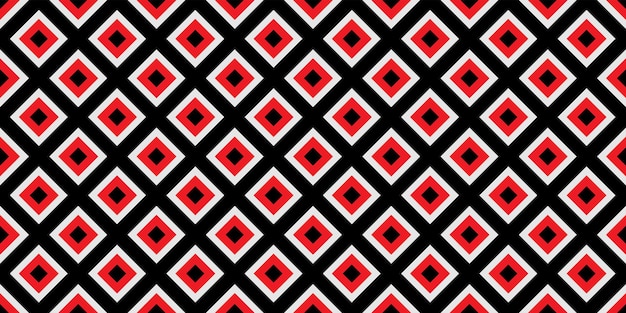 Seamless geometric pattern Red and black colors are Modern casual colors