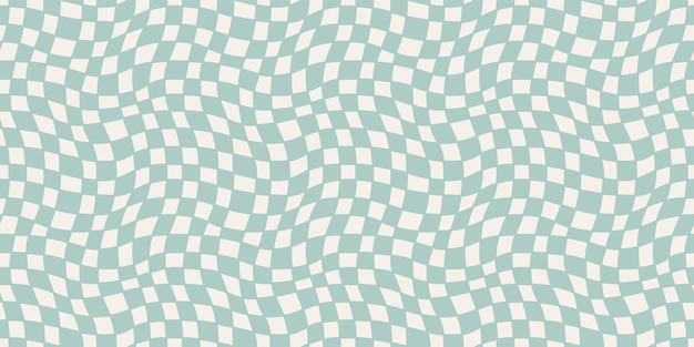 Seamless geometric pattern with woven and distorted checkers