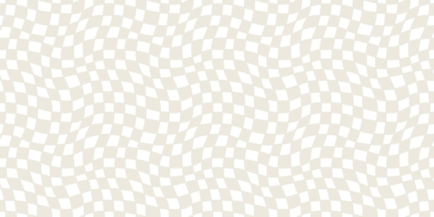 Vector seamless geometric pattern with woven and distorted checkers