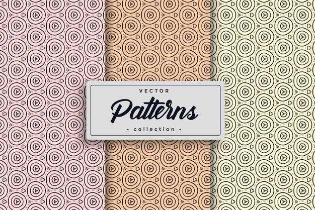 Seamless Geometric Textile Pattern design collection