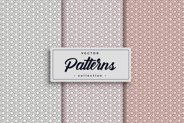 Seamless Geometric Textile Pattern design collection