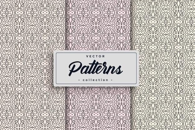 Seamless Geometric Textile Pattern design collection