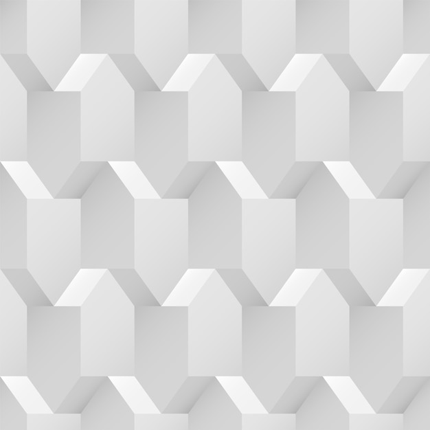 Seamless geometric texture 3d vector background Gray design