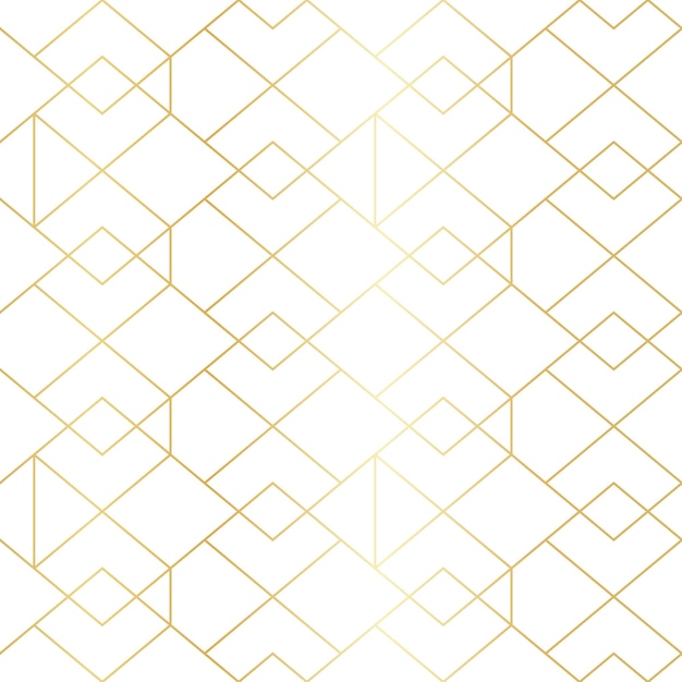 Vector seamless gold geometric pattern with line rhombus