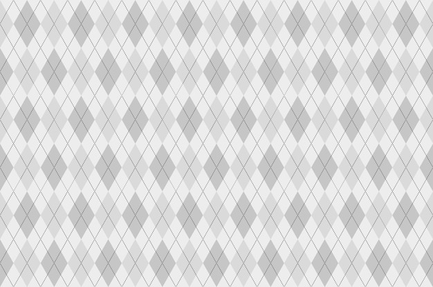 Seamless gray argyle pattern diamond shapes background vector