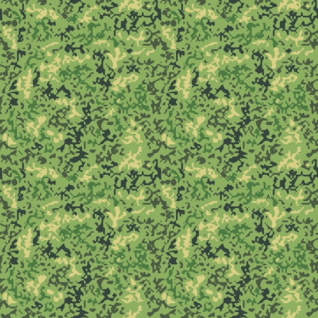 Seamless green camouflage texture. Military camouflage pattern background. Vector illustration flat design.