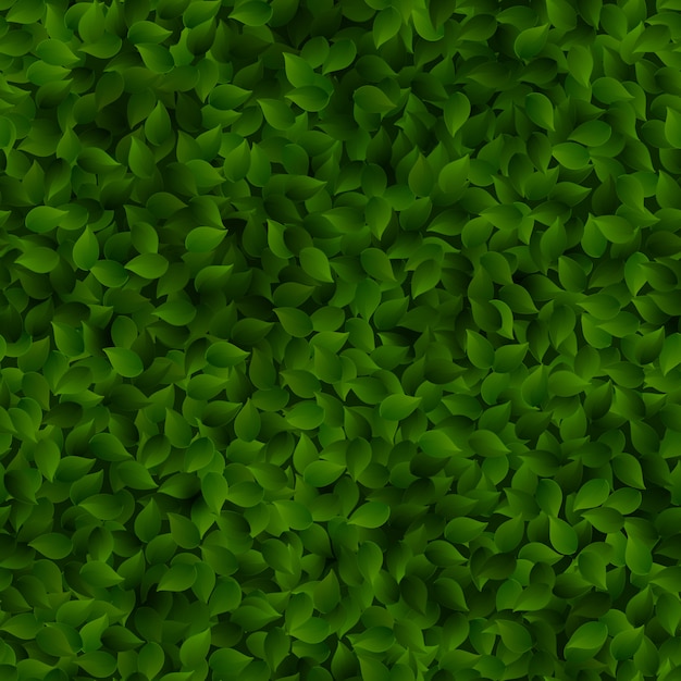 Seamless green leaves pattern .