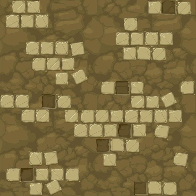 Seamless ground texture with old stone tiles