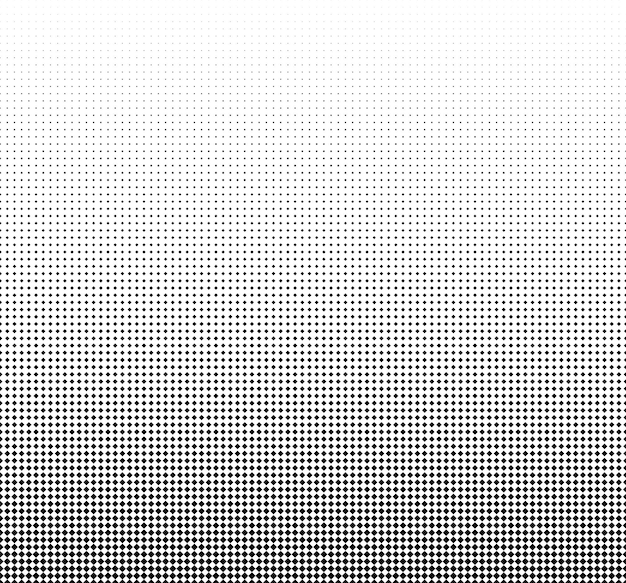 Seamless halftone vector background.Filled with black squares .Long fade out. 162 figures in height.