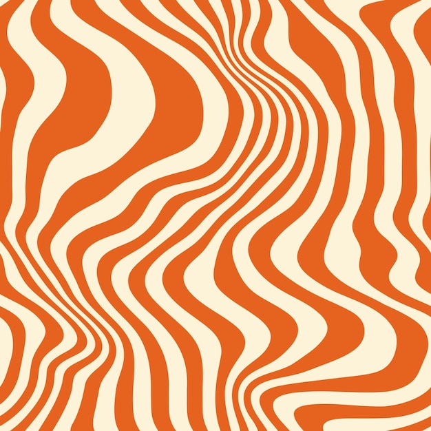 Seamless Halloween vector pattern with groovy psychedelic weaves.