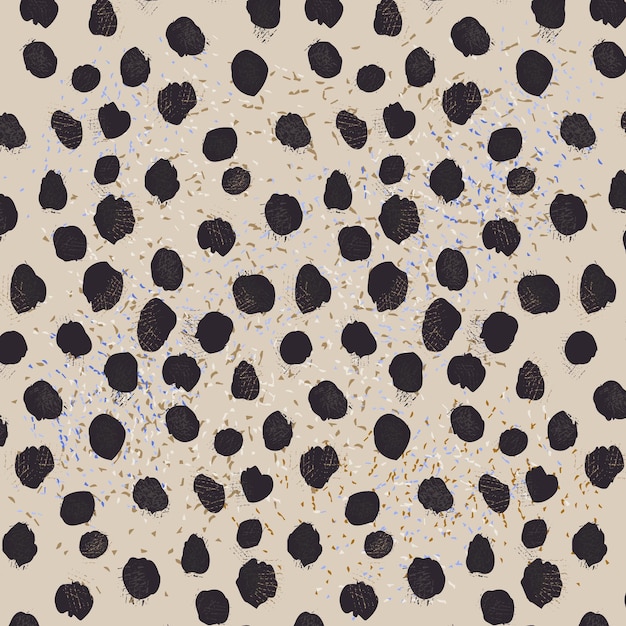 Seamless hand drawing animal pattern for textile design. Cheetah skin pattern