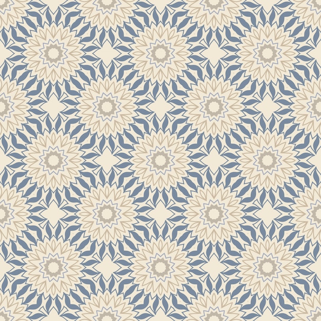 Seamless hand drawn mandala pattern.