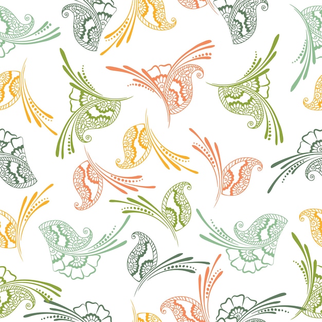 Seamless Hand Drawn Pattern  Drawing for fabric, textiles, wallpaper,