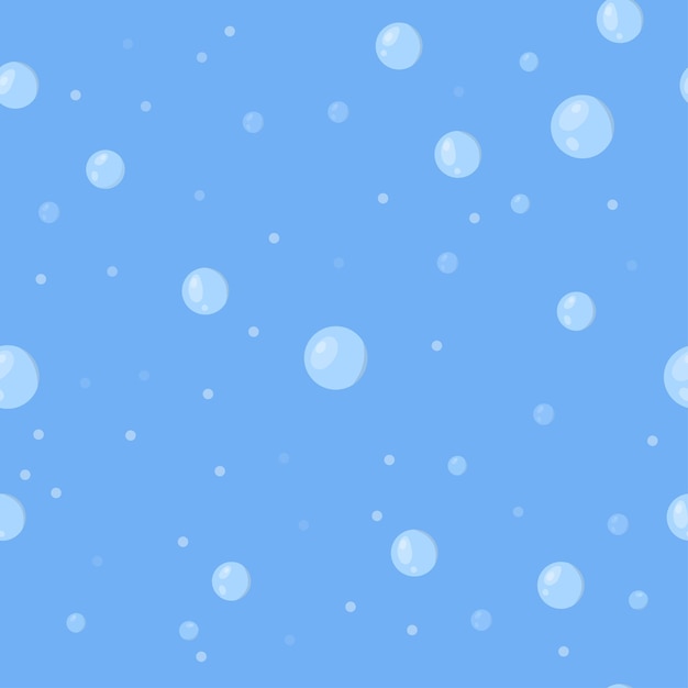 Seamless hand-drawn pattern with bubbles.