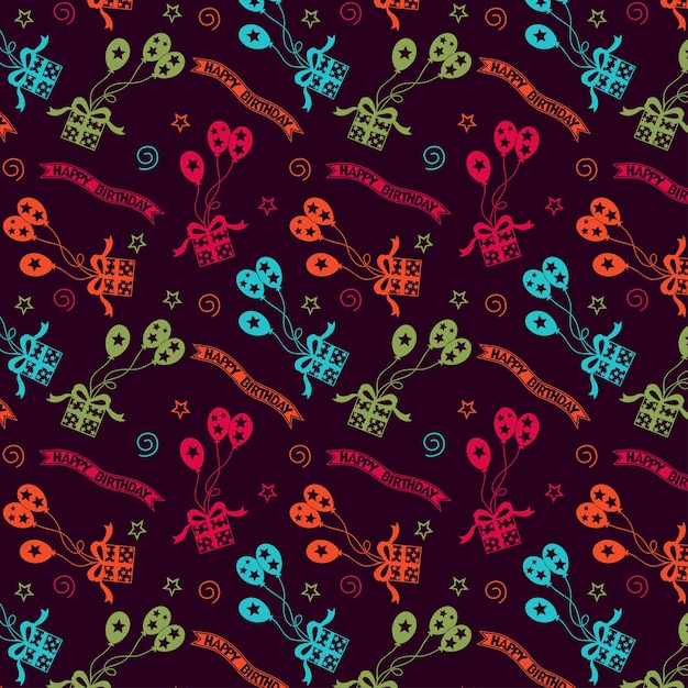 seamless Happy birthday pattern Background