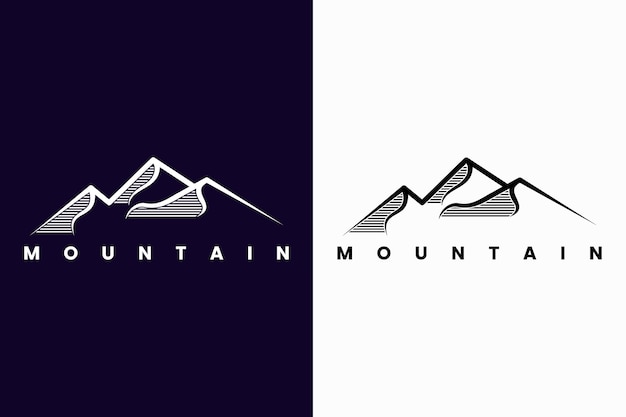 seamless hill logo design illustration