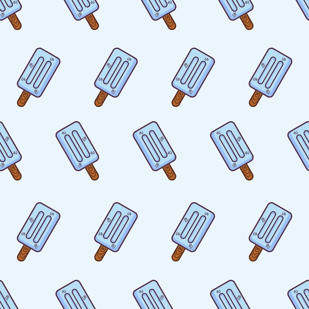 Seamless ice cream pattern