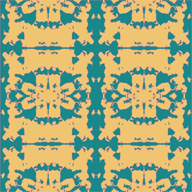 seamless ikat paisley pattern on black background