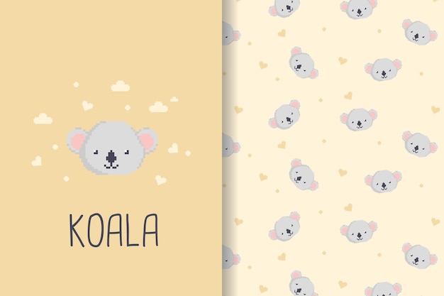 seamless koala pattern background