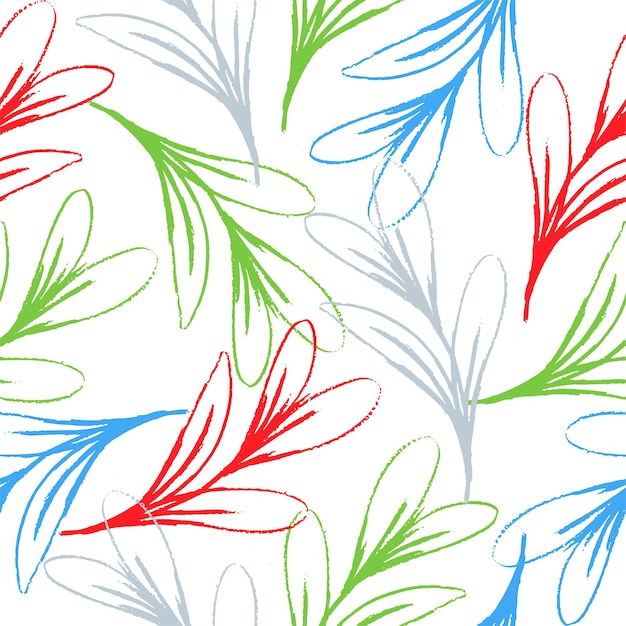 Seamless leaves wallpaper pattern on background