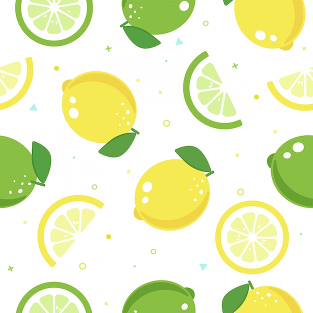 Seamless lemon fruit seamless pattern