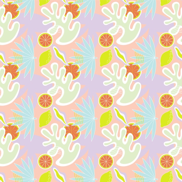 Seamless Lemon pattern design for print