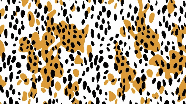 Vector seamless leopard and cheetah animal skin texture pattern