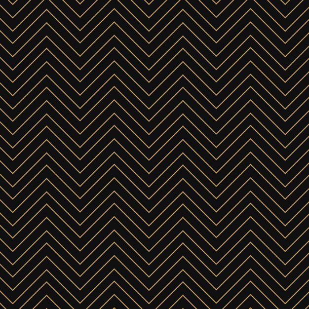 Vector seamless line art vector pattern design isolated on black background