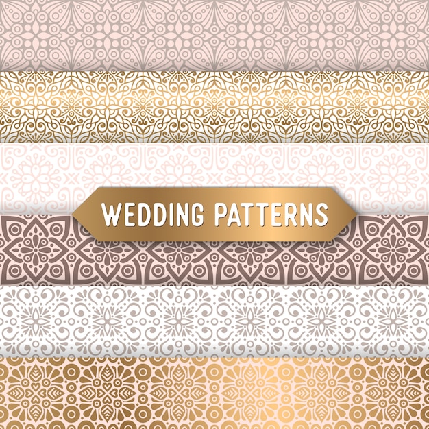 Seamless luxury wedding patterns