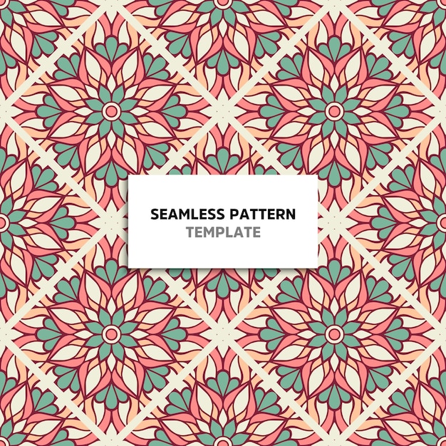 Seamless mandala color pattern