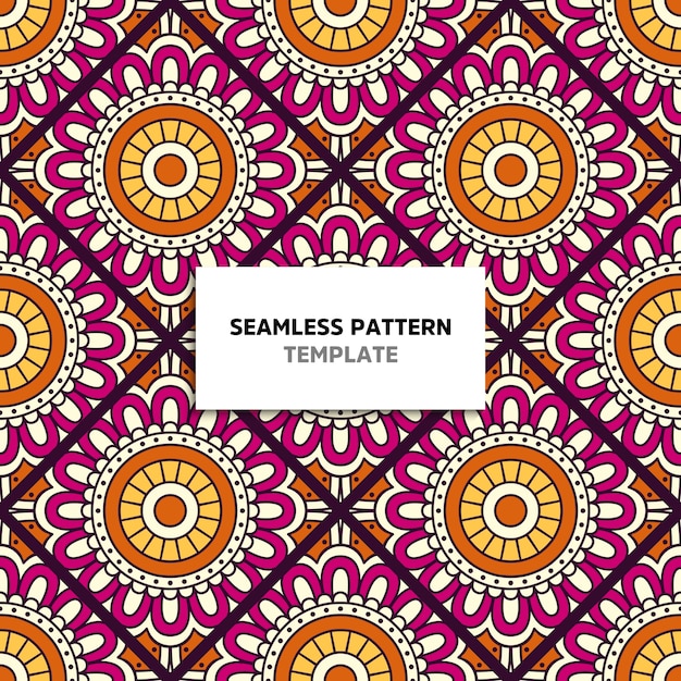 Seamless mandala color pattern