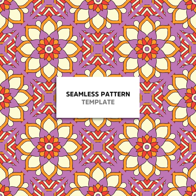 Seamless mandala color pattern