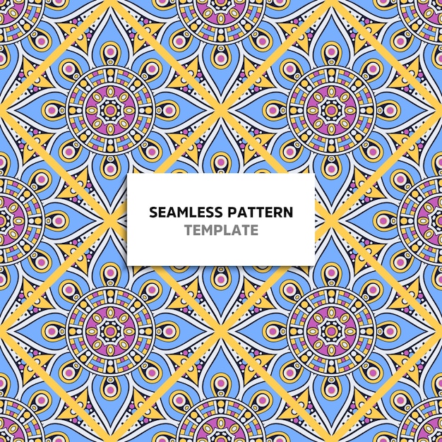 Seamless mandala color pattern