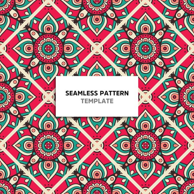 Seamless mandala color pattern