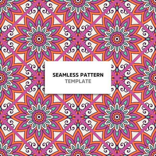 Seamless mandala color pattern