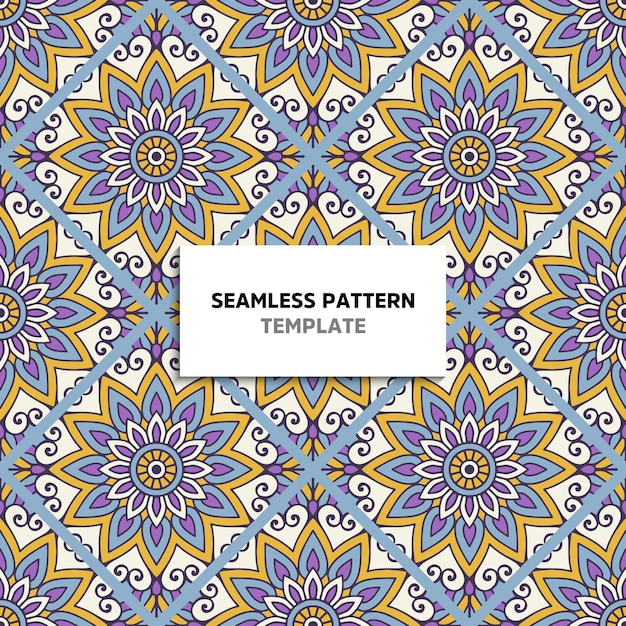 Seamless mandala color pattern