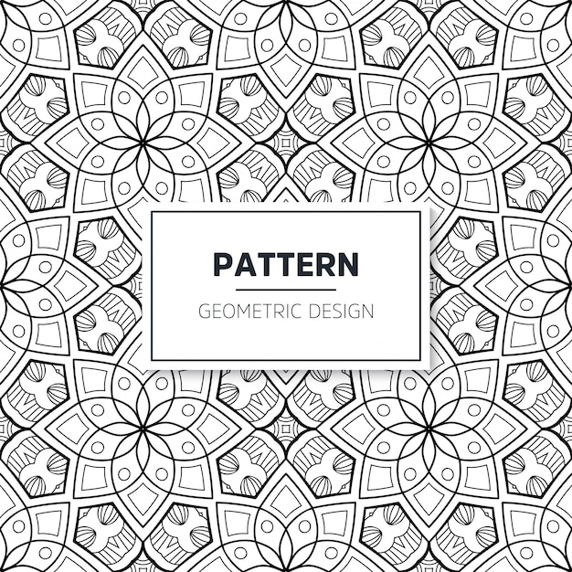 Seamless mandala islamic pattern. Vintage elements