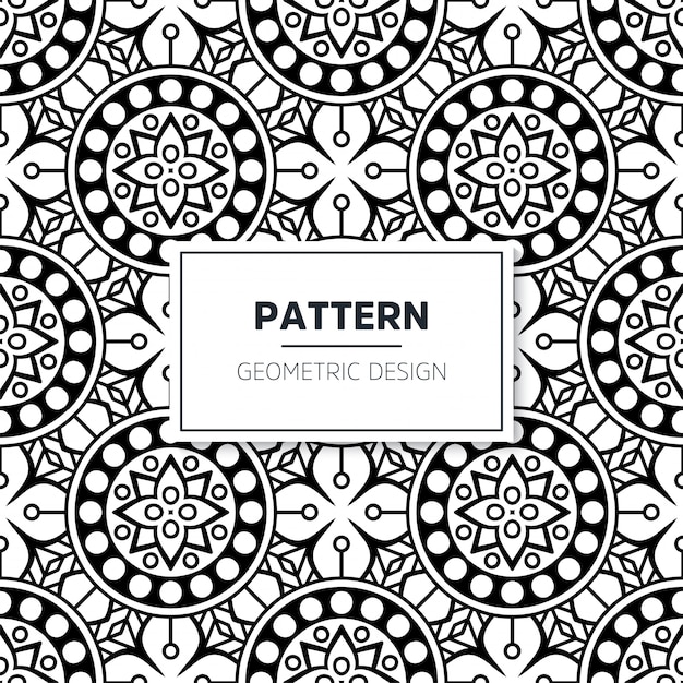 Seamless mandala islamic pattern. Vintage elements