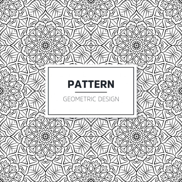 Seamless mandala islamic pattern. Vintage elements