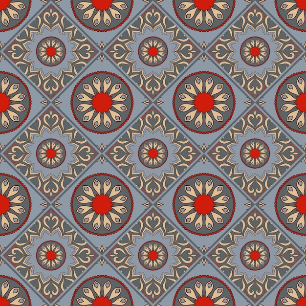 Seamless mandala patern. Vintage elements in oriental style.