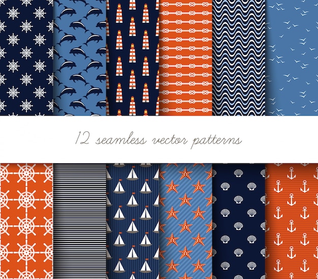 Seamless marine patterns