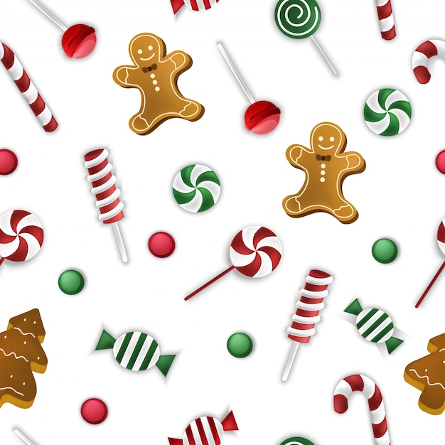 Seamless merry christmas pattern