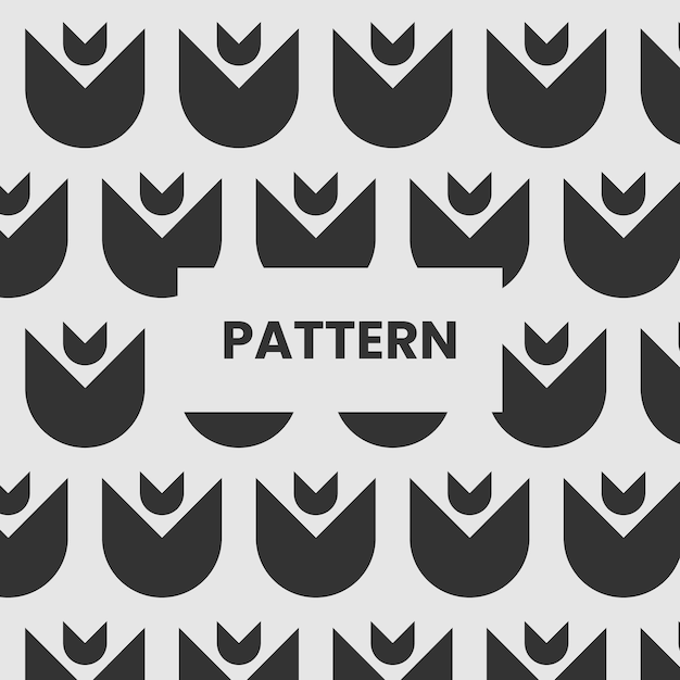 Seamless modern follower pattern wall background