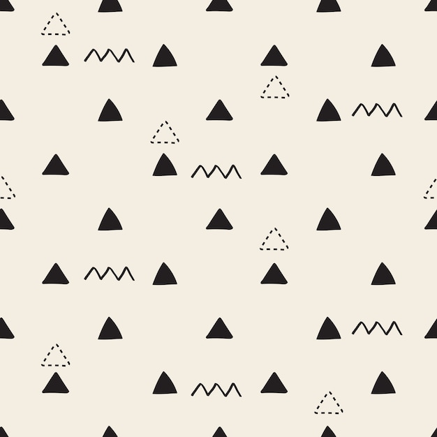 seamless monochrome triangle symbol pattern background