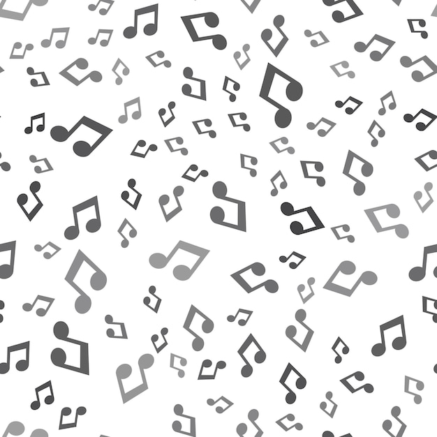 Seamless music pattern on a white background. simple music icon creative design. Can be used for wallpaper, web page background, textile, print UI/UX